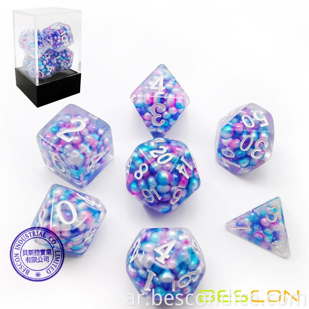 Peacock Pearl Dice For Roleplaying Dice Games 3